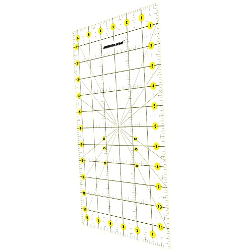 Acrylic Quilting Ruler 6.5" x 12" Fabric Cutting Ruler for Sewing Crafts