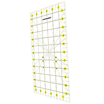 Acrylic Quilting Ruler 6.5" x 12" Fabric Cutting Ruler for Sewing Crafts