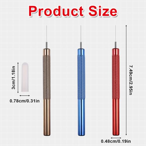 3-Piece Glue Applicator Metal Applicator Needles for Adhesive Dispensing Miniature Tools Stainless Steel Professional Pin Needle Detail Tool Model Building Tools for Ceramic Polymer Clay Sculpture