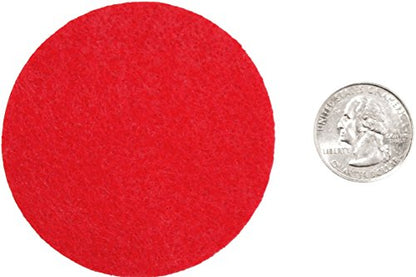 Playfully Ever After Red Craft Felt Circles (2.5 Inch - 46pc) - size: 2.5 Inch - 46pc