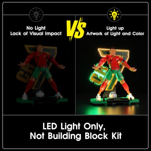 LED Light Set Compatible with Lego 43016 Cristiano Ronaldo – Soccer Legend Set, Light Kit for Lego 43016 Building Blocks Model, Not Included The Model Set - color: 43016 Cristiano Ronaldo Soccer Legend Set