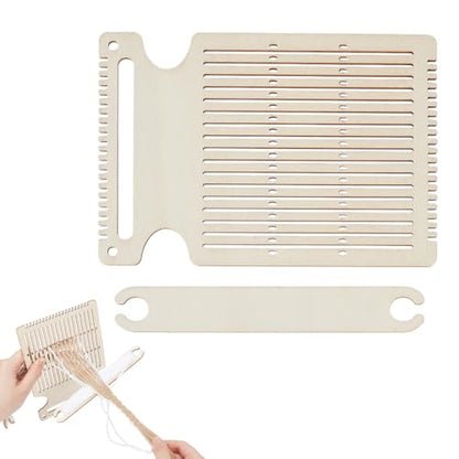 NBEADS 4 Sets Belt Weaving Kit, Weaving Loom Kit Wooden Belt Weaving Shuttle Tools DIY Weaving Crochet Knitting Wooden DIY Weaving Loom for Bracelet Bag Camera Strap, Old Lace