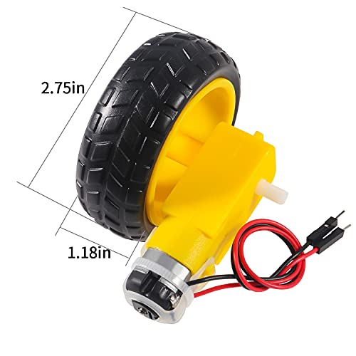 L298N Motor Driver Controller Board Dual H-Bridge for Arduino Stepper DC Motors Kit with 4 DC Motors and Smart Car Wheels Compatible with Arduino Robot Car Projects
