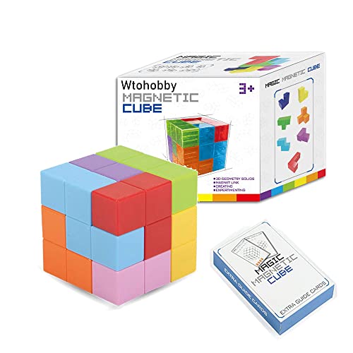 Magnetic Soma Cube Block - Educational Puzzle Toys for Kids Stress Relief - color: Opaque