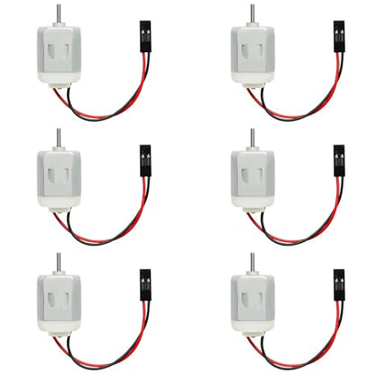 10Pcs DC Motor 1.5-6V 130 Motor Electric Motors Micro Mini Motors for Arduino Hobby Projects DIY, RC Boat DIY Airplane Car, Science Experiments - size: Feale Head Wire 130Motor