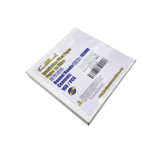 HFS(R) 180mm Ashless Qualitative Filter Papers Lab 100PCS Medium 11 um Round (180mm, 11um) - size: 180mm, style: 11um