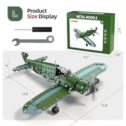 Model Airplane STEM Building Projects Toys - DIY Building STEM Projects Toys for Kids Boys Girls Ages 8-12-16, Assembly Science Kit Model Plane Birthday Gift Toys for Kids Boys 8 9 10 11 12 Years Old - style: 821-1