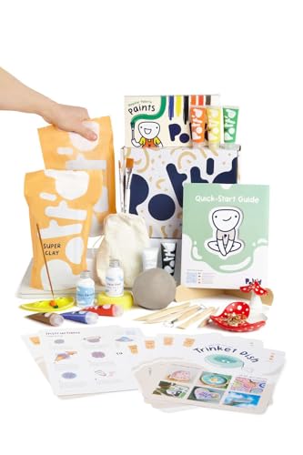 Pott'd Pottery Kit, Air Dry Clay Kit for Adults & Beginners - style: Regular Paints