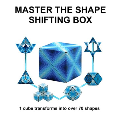 Shashibo DODECA Magnetic Puzzle Cube, Stress Relief Fidget Toy - color: Blue Planet, size: DODECA