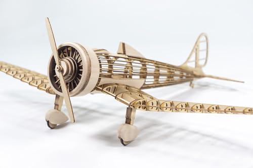 Viloga 3D Wooden Puzzles Airplane 1:31 KA-14 Fighter, Laser-Cut Balsa Wood Airplane Kits to Build for Adults, Perfect Static Model Airplane Puzzles for Men Christmas Gift
