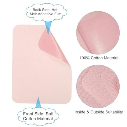 PATIKIL Fabric Iron-on Patches 8Pcs 5x4Inch Repair Patches Kit Light Pink - color: Light Pink