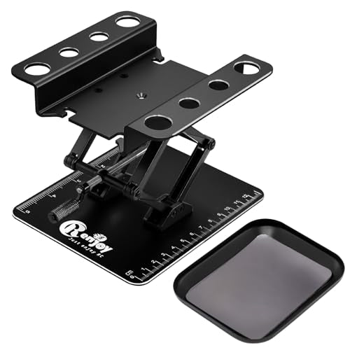 RC Car Work Stand w/Screw Tray for 1/8 1/10 1/12 Scale RC Cars, All Black - color: All Black