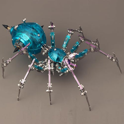 3D Metal Puzzles for Adults,3D Spider Metal Model Kits Metal Building Kit - color: Blue and Purple