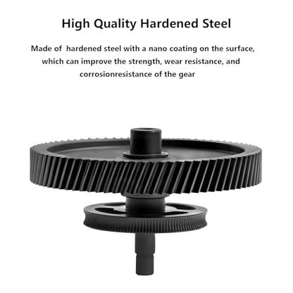 Upgrade Hardened Steel Extruder Gear for Bambu Lab H2D, Helical Gear Integrated Shaft Design POM Extruder Gear Kit for H2D, H2D Combo 3D Printer - style: for H2D