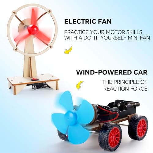 STEM 4 Set Building Kit, Solar Toys for Boys 8-13, DIY Science Kit for Kids