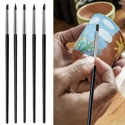 15 PCS Blue Clay Sculpting Tools Set, Professional Silicone Brushes & Dotting Tools Kit for Polymer Clay, Air Dry Clay, Pottery, Modeling & Crafting for Adult-Black - color: 15Pcs-Black