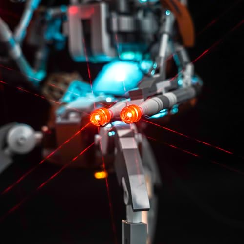 LocoLee LED Light Kit Compatible with Lego Droideka 75381(No Models Only Light) Creative Lighting Set Accessories Compatible with Lego Droideka 75381 Set
