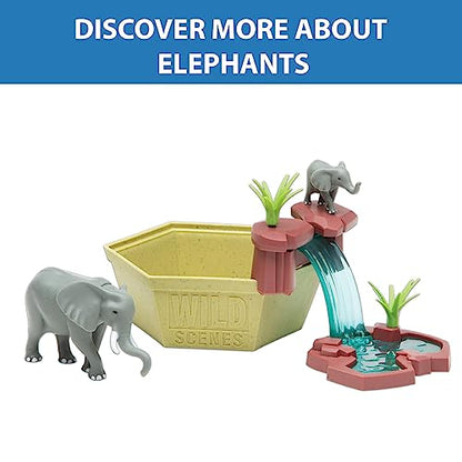 Wild Scenes Elephants' Watering Hole - Grow & Play Kit Environmentally Friendly Wildlife Conservation Toy - Animal Playset for Kids Ages 4 and Up - style: Elephants' Watering Hole