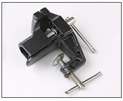 2.4" Mini Table Clamp, Small Bench Vice, New upgraded cast iron manufacturing Jewelers Hobby Clamps Craft Repair Tool Portable Work Bench Vise Black - size: mini 2.4" black