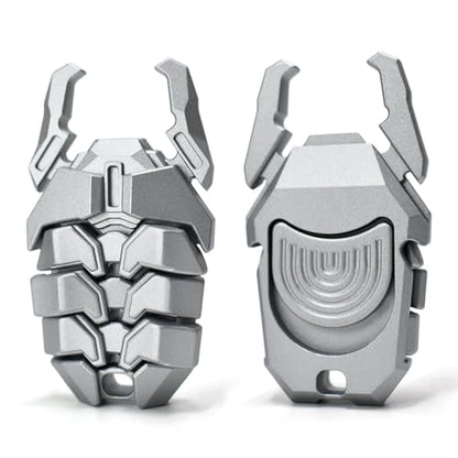 Beetle Fidget Toys Adults, Metal Fidget Toys Fidget Clicker, Creative Beer Bottle Opener, Office Executive Desk Toy for Stress Relief, Anxiety & ADHD, Focus Tool for Men & Women (Silver) - color: Silver