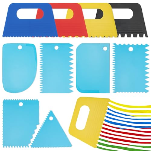 10 PCS Plastic Textured Art Supplies Kit, Colorful Scraper Tools - color: Multicolor