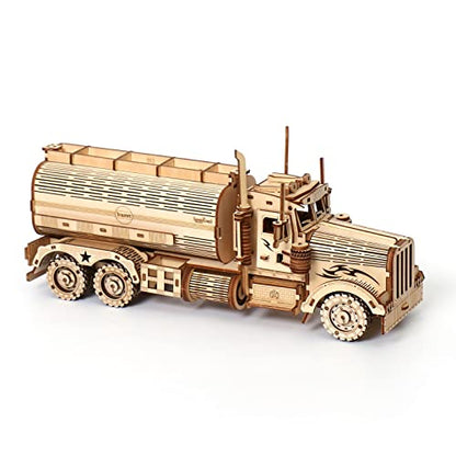 3D Wooden Puzzle for Adults, DIY Small Tanker Truck Model Kit