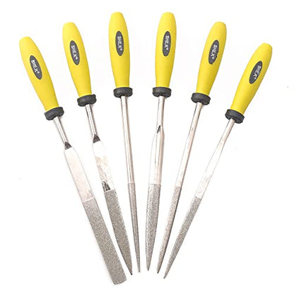 Diamond Needle File Set (6 PIECE Set) 4x160mm - color: Alloy Steel, size: 4x160mm