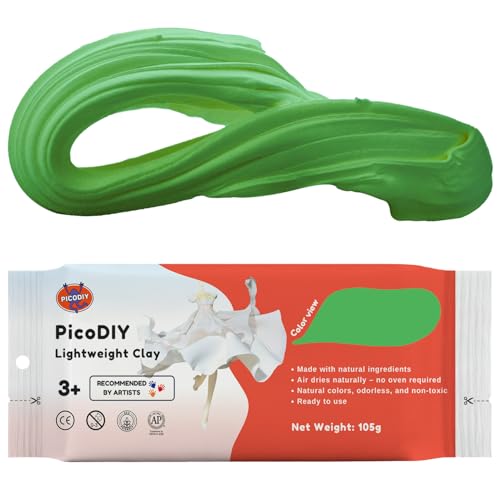 Air Dry Clay Lightweight, Flexible Modeling Clay for Adults Arts and Crafts - color: Light Green