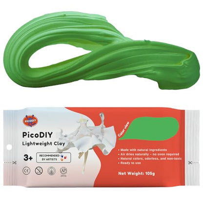 Air Dry Clay Lightweight, Flexible Modeling Clay for Adults Arts and Crafts - color: Light Green