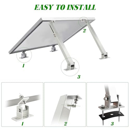 14-27IN Solar Panel Mounting Brackets, 2 Sets Adjust Solar Panel Racks - size: 14-27in adjustable-2 set