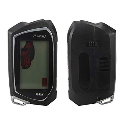 EASYGUARD EC201-M9 2 Way Car Alarm System with 1.73 inch Big LCD Pager Display Remote Starter Turbo Timer Mode Shock Warning DC12V