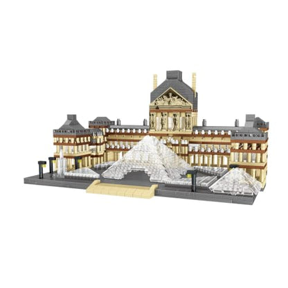 dOvOb Architecture Louvre Micro Building Blocks Set（2885PCS） - World Famous Architectural Model Toys Gifts for Kid and Adult