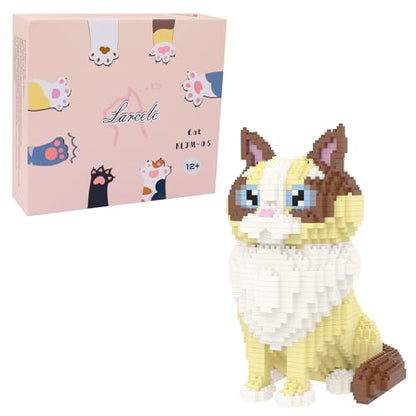 Larcele 1160 Pcs Ragdoll Cat Pet Micro Building Blocks Gift Kids 8+ KLJM-05 - style: Ragdoll