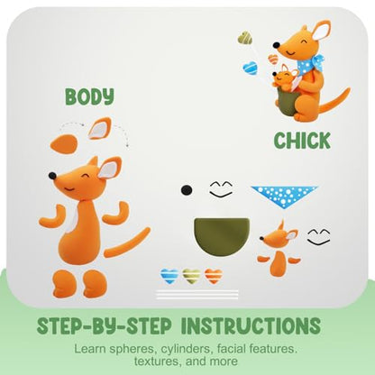 LOUFOR Air Dry Clay Kit -12 Animals Modeling Clay for Kids Arts and Crafts - color: #03White- Cute Pet Academy