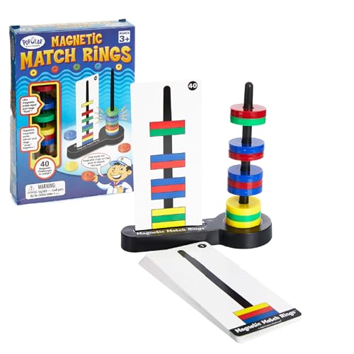 Popular Playthings Magnetic Match Rings, Stacking and Matching Magnets Game