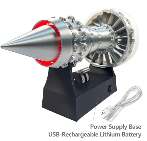 TR900 Turbofan Engine Model Kit, 28cm DIY A380 Jet Engine - color: Silver White