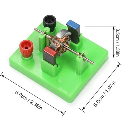 DIY DC Electrical Motor Assemble KIT - STEM Science Lab Educational Physics Learning Experiment Toy for Kids Electrical Motor 1 (Green)