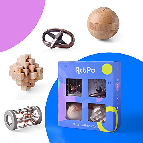 Wooden and Metal Puzzles Gift for Kids, Teens, and Adult - style: Stlyle E
