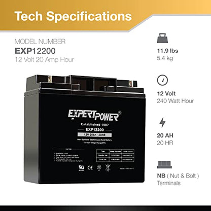ExpertPower Solar Kit: 100W SunPower Flexible Panel, 12V 20AH AGM SLA Battery, 10A Controller, and Cables - Off-Grid DIY for Farm, Shed, Cabin, Lights - size: 240WH + 100W FLEXIBLE