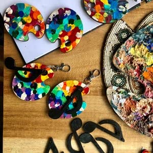 Unfinished Wood Artist Paint Palette Shape Craft up to 46" DIY 4" / 1/2" - size: 4", style: 1/2" Thick Wood