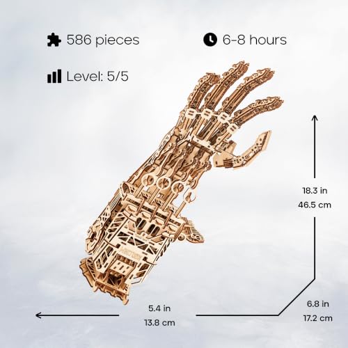 Wood Trick Cyber Hand 3D Wooden Puzzles for Adults to Build