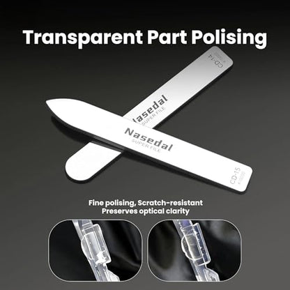 7pcs Hobby Model Glass File Kit for Gunpla, Scale Model 3D Print Polishing Tool #10000 Grit Ultra Fine Glass Mirror Sanding Files for Gundam Buidling, Plastic, Wood & Resin Parts - style: 7pcs Complete Kit