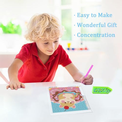Libfx Diamond Art Kits for Kids with Frame Diamond Art for Girls Boys Beginners Arts and Crafts Birthday Gifts (Hamster) - color: hamster