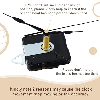 15 Pack Clock Mechanism Replacement Kit with 19 Pairs Clock Hands - size: Thread length 0.78 inche