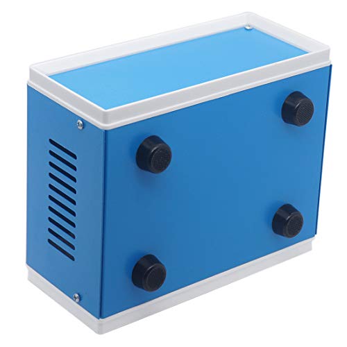 Zulkit Junction Box Blue Metal Project Box DIY Electric Enclosure Case Preventive Case Electrical Box 7.9 x 6.5 x 3.5 inch - size: 7.9" x 6.5" x 3.5"