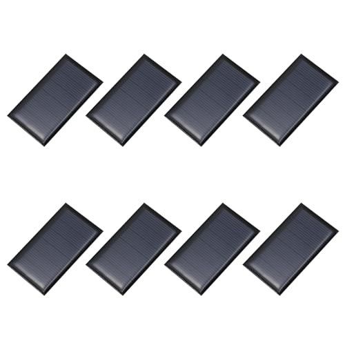 MECCANIXITY 8PCS 3V 0.27W 0.09A Mini Solar Panels for Solar Power, Small Solar Photovoltaic Cells Charge DIY Electric Toy Materials Solar System Kits, 2.44" x 1.42" - style: 3V 0.27W 0.09A