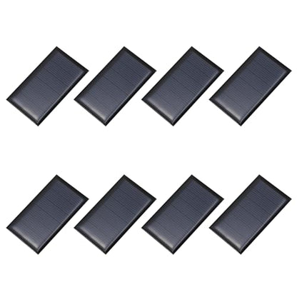 MECCANIXITY 8PCS 3V 0.27W 0.09A Mini Solar Panels for Solar Power, Small Solar Photovoltaic Cells Charge DIY Electric Toy Materials Solar System Kits, 2.44" x 1.42" - style: 3V 0.27W 0.09A