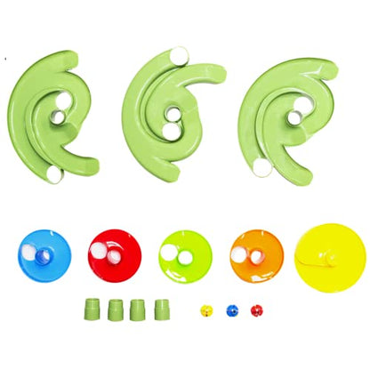 WEofferwhatYOUwant 2-Way Ball Drop – Montessori STEM Ball Tower Toy for Toddlers 9M+ | Dual Ramp Design, Expandable Green Tracks, Large Rattle Balls, Easy Assembly, BPA-Free Safe Plastic - style: 2 Way Ball Drop