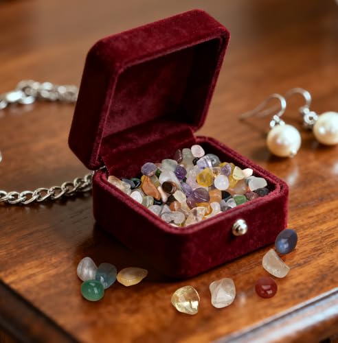 800Pcs+ (3lb) Gemstones and Crystals Set, 30 Kinds+ Crystals Bulk and Minerals Science Kit, Crystals and Healing Stones for Kids, Rocks for Tumbling, Crushed Stones - size: 0.2-0.5 Inch, 3 Pound