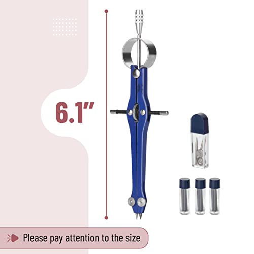 Mr. Pen- Professional Compass for Geometry, Extra Lead - color: Blue